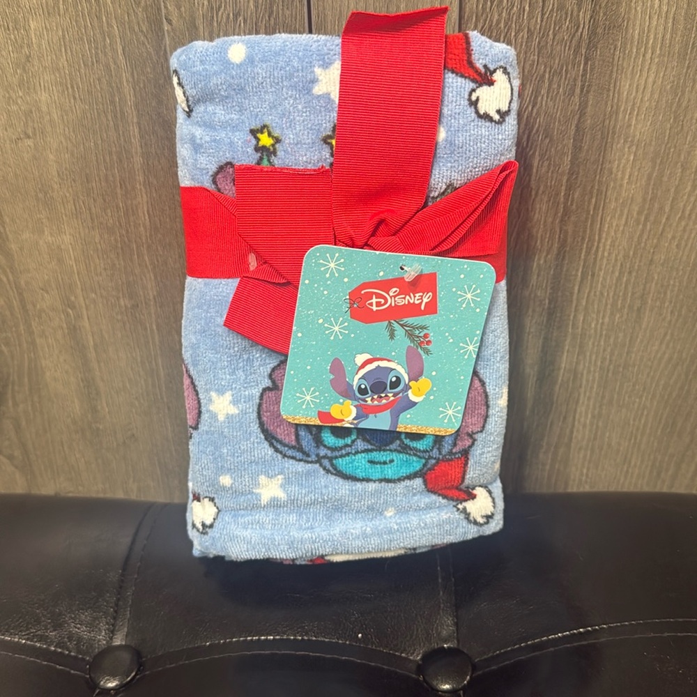 New Santa Stitch & Stitch In Christmas Glasses Cotton Hand Towels Pack Of 2